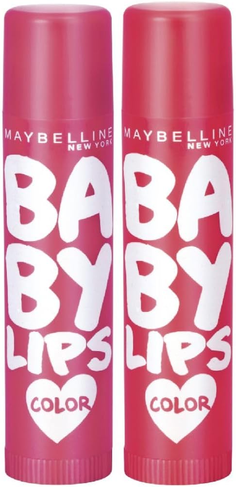 New York Baby Lips Cherry Crush & Baby Lips Berry Crush lip balm , Red, 31.2 g (Pack of 2)