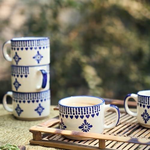 Saras Aajeevika Handmade Ceramic Pack of 6 · 150 ml (900 ml total) - Image 2