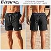 RIPT Men’s Quick Dry Swim Shorts with Mesh Lining Drawstring Waist UV50 Sun Protection Beach & Swimming Trunks (Black, M) #1