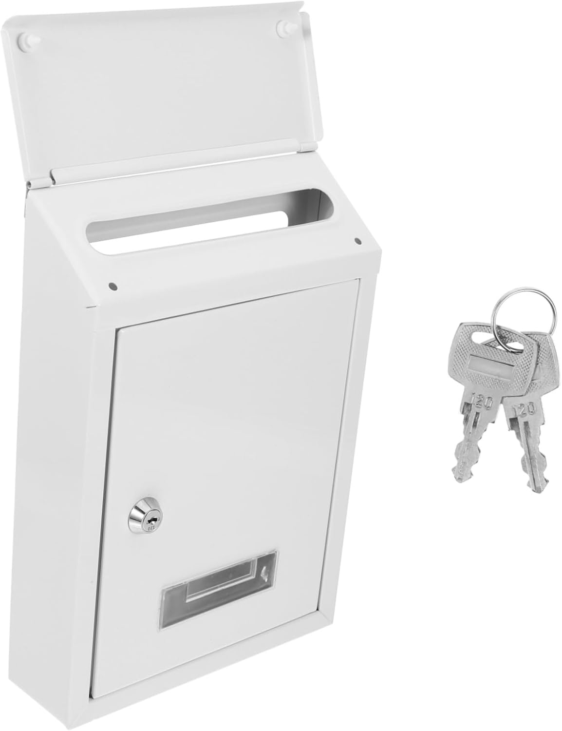 Classic Lockable Wall Mounted Mailbox Vintage Iron Outdoor Mailbox with Lock for Secure Letter Storage Durable Design for Home Office and Garden Use