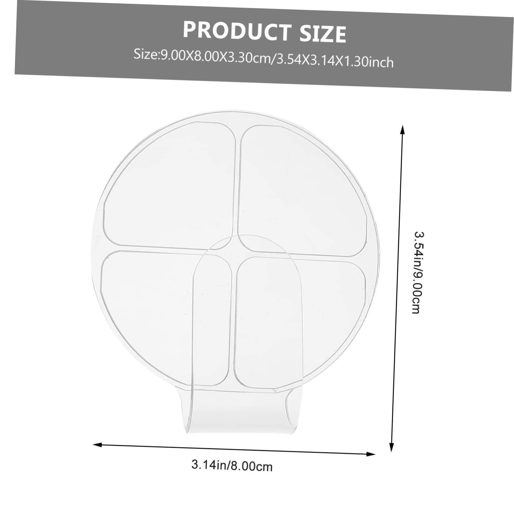 ERINGOGO 2pcs Handheld Palette Set for Makeup Nail Art Portable Mixing Plates Curved Handle for Travel