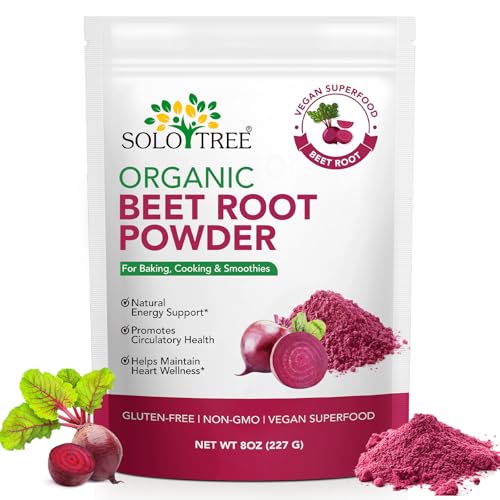 Organic Beet Root Powder – Raw, Non-GMO, Vegan, Gluten-Free Superfood for Smoothies, Juices &...