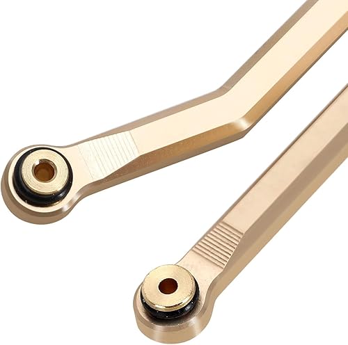 Miniatura 5 de INJORA Conjunto de 4 eslabones delanteros de alto perfil de latón, 37g, eslabones de latón pesados para SCX24 C10 JLU Bronco Base Camp 4Runner Axial