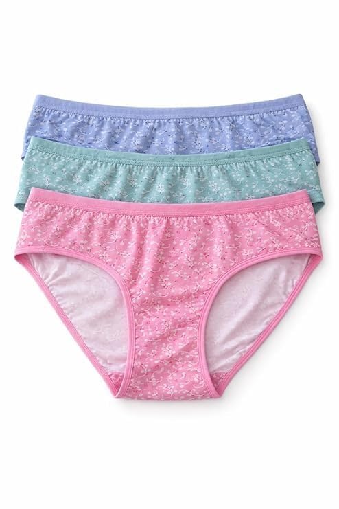 Women's Cotton Bikini Briefs Pack of 3 Soft Breathable Low Waist Full Coverage Stretch Comfortable Everyday Wear-picture-46
