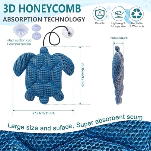 HGroCA Hot Tub Accessories Scum Absorber, 1Pcs Turtle Sponge for Jacuzzi Spa Pool Water Clear Extend Filter Lifespan - 3