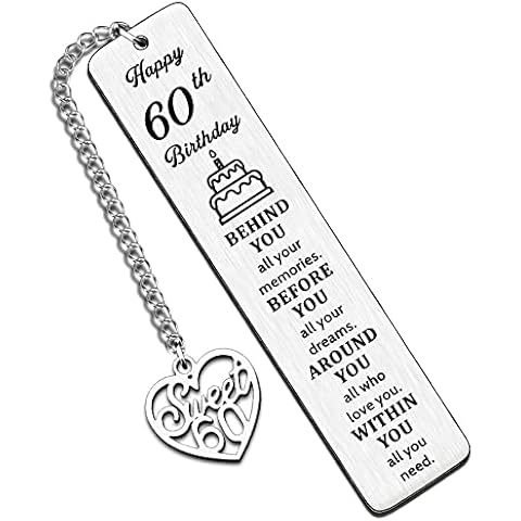 HULALA 60th Birthday Bookmark Gift Cover