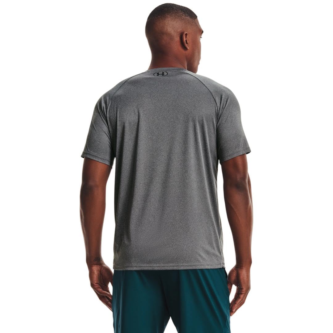 Under Armour Velocity 2.0 Herren-T-Shirt, kurzärmelig, (012) Pitch Gray Light Heather / Black, 5X-Groß