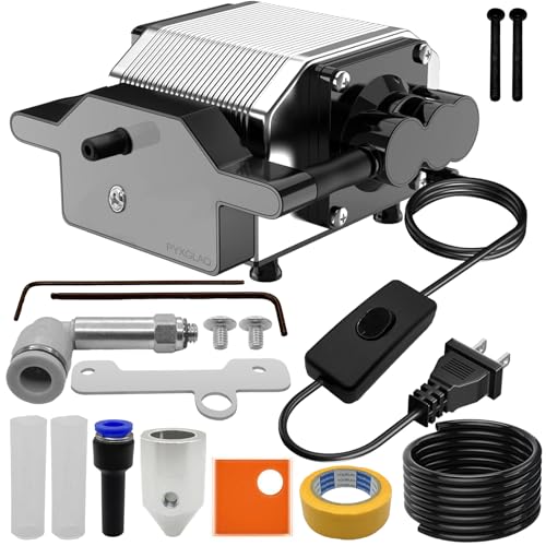 Air Assist for La-ser Cutter and Engraver Air Assist Pump for La-ser Cutter Stable 30L/min Airflow for D1 D1 Pro La-ser Engraver and Other Cutter Remove Smoke Dust Protect La-ser Lens.