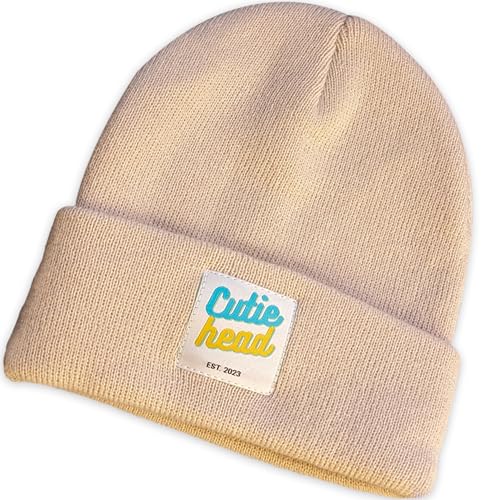 Toddler Beanies for Girls & Boys | Winter Hats for Kids & Babies | Knitted Hats for Kids - Girls & Boys 1y - 4T | Adjustable Cute, Unique Design | Premium Material (Dover White)