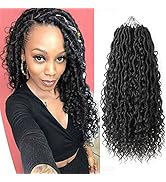 Curly Faux Locs Crochet Hair,18 Inch New Goddess Locs With Curly Ends,5 Packs Soft Pre Looped Boh...