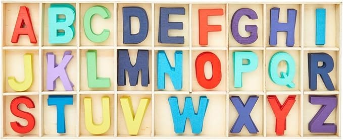 INKFLOW Colorful 3D Wooden Alphabet Puzzle Set for Kids | Educational ...