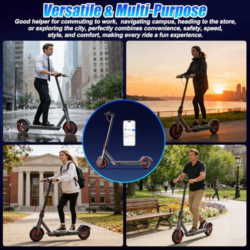 OBX Electric Scooter Adults, 500W Motor, 8.5″ Solid Tires,
