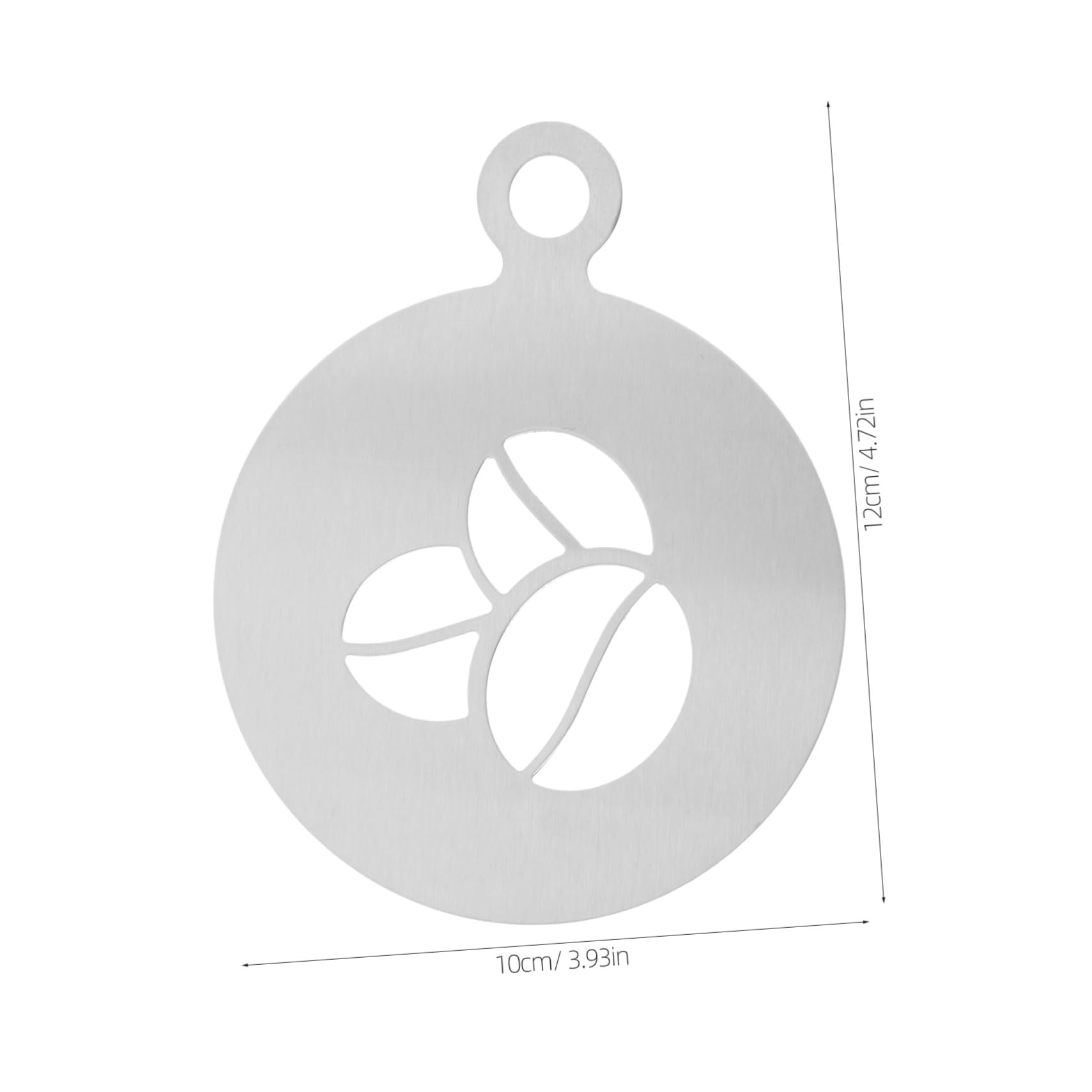 KICHOUSE Coffee Latte Mold Coffee Decor Cake Stencils Coffee Bar Decor Coffee Bar Accessories Coffee Stencils Decorating Stainless Art Pattern Coffee Accessories Decoration Silver