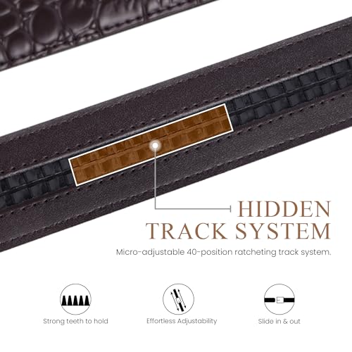 Image of Genuine Leather Belt for Men Formal & Casual Wear - Belts for Men Leather Original, Durable Buckle - Belt for Man - Gift for Husband, Father, Friend