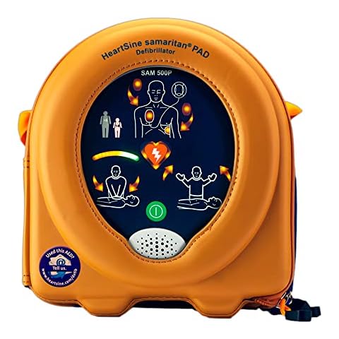 Erste Hilfe & Reanimations-Defibrillator HeartSine SAM 500P zur Behandlung von Personen mit Herzkammerflimmern und Herzinfarkt, 8 Jahre MedX5 Service Garantie und 8 Jahre Garantie des Herstellers Cover