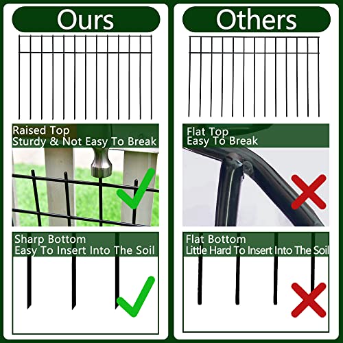 YESON Animal Barrier 30FT(L)15 in(H), 15 Pack 2415 Inch Dog Digging Fence Underground, Decorative Garden No Dig Dog Barrier Black