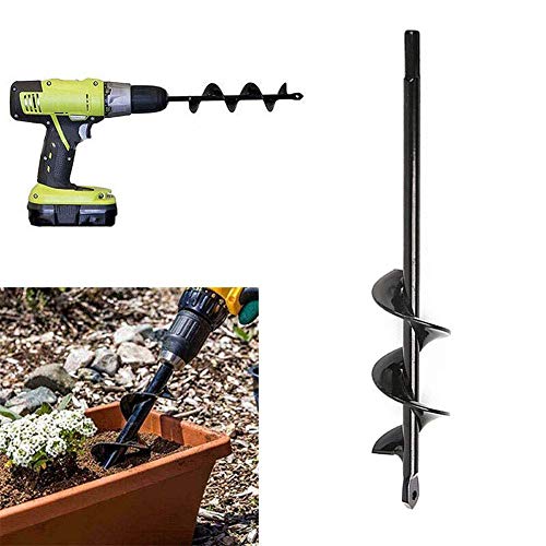 Zooarts 2019 Garden Spiral Drill Bit,Replacement Electric Garden Planting Auger Spiral (Diameter: 22cm, Length: 5cm)