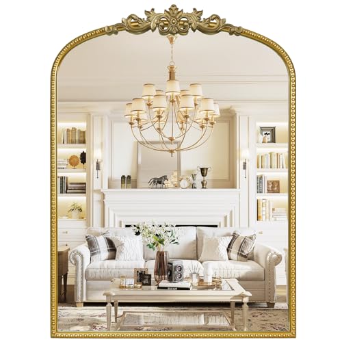 WallBeyond Gold Vintage Mirror for Vanity 22x30 Inch, Gold Antiqu...
