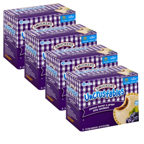 Smucker's Uncrustables Frozen Peanut Butter & Grape Jelly 10 Soft...