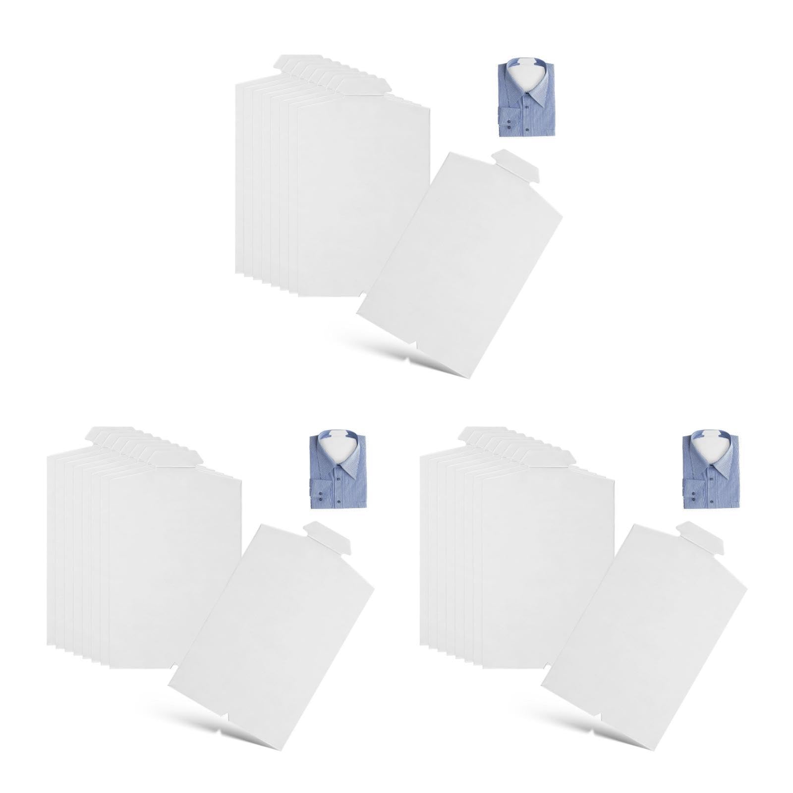 Amosfun 60 Stück Teiliges Shirt Faltbrett aus Papier Leichtes Kleidung Faltbrett für Shirts Hemden und Langärmlige Oberteile Praktische Wäschehilfe Einfach zu Bedienen Langlebig