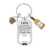 ZYMGUO Festa della Papà Regalo di Natale Regalo Portachiavi Papà Regalo Uomo Portachiavi Personalizzato Papà Figlia e Figlio Regalo per la Festa della Papà Regalo di compleanno per papà (1)