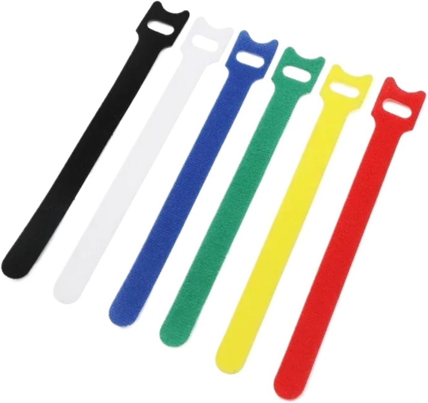 Cable Ties 100pcs Releasable Cable Organizer Ties Wire Management Nylon Reusable Loop Hoop Tape Straps Tie for Home Office School(Black,150mm x 100pcs)