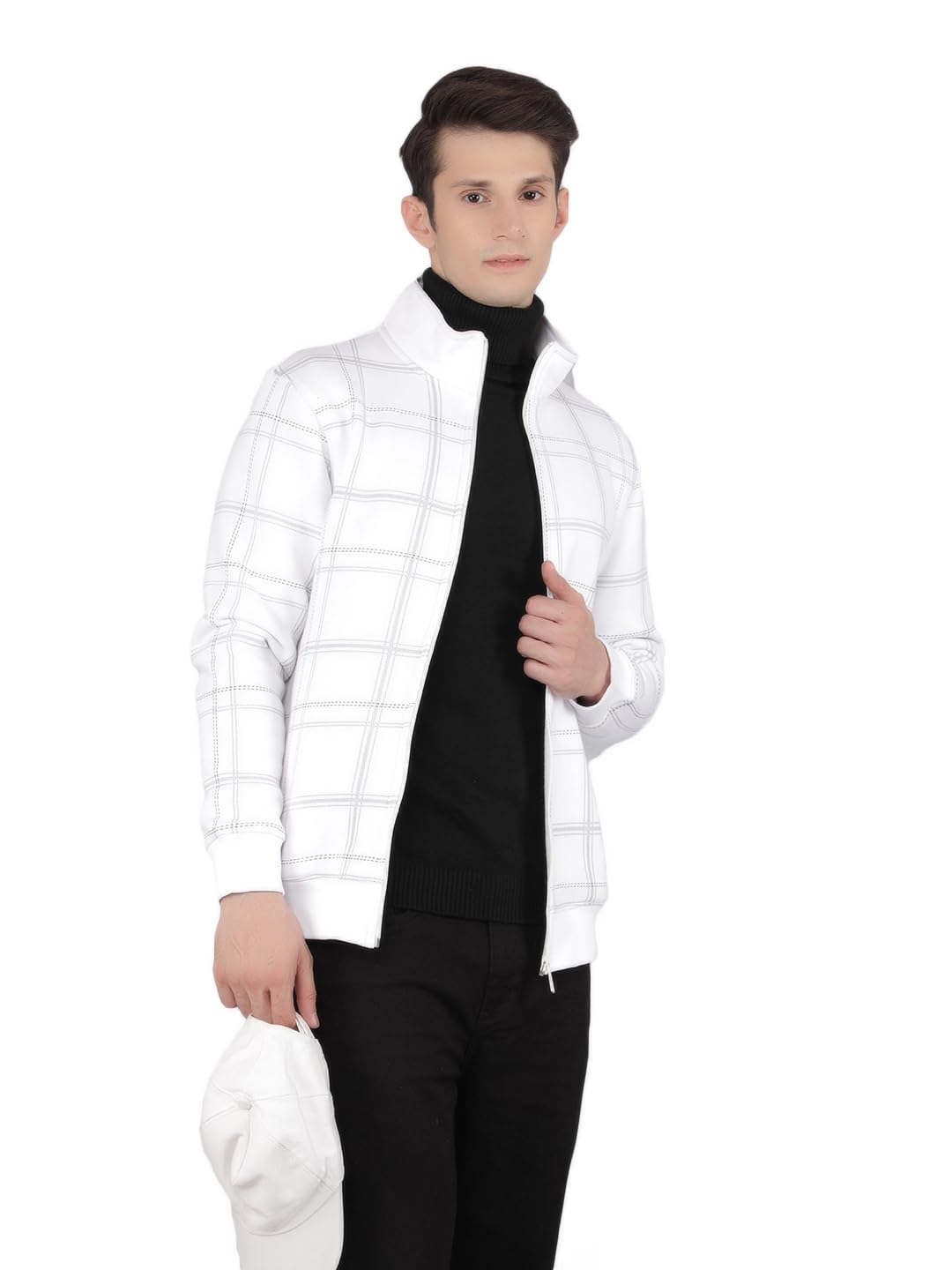 crimsoune club Men's White Checked Sweatshirt-picture-28