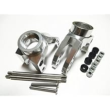 2pcs Aluminum Heavy Duty Rear Hub Carrier Set Silver for HPI Savage XL X 4.6 5.9 Flux