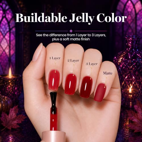 Beetles Jelly Gel Nail Polish Set 6 Colors Magic Kit - image 7