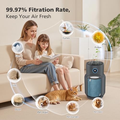 Image of HP301 Replacement Filter Compatible with Shark HP302, HP301 Air Purifier NeverChange Max, HEPA Filter for HP305, HP300, HP200, HP201, HP202, HP232, HC501, AP1000, UA205 Air Purifiers, Part # HE3FKPET