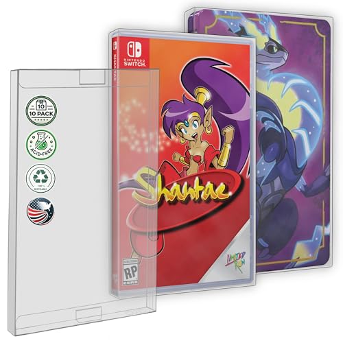 MALKO - MALKO 10 PACK Video Game Protector Compatible with: Nintendo Switch Game Case & Steelbook | Clear Plastic Sleeve