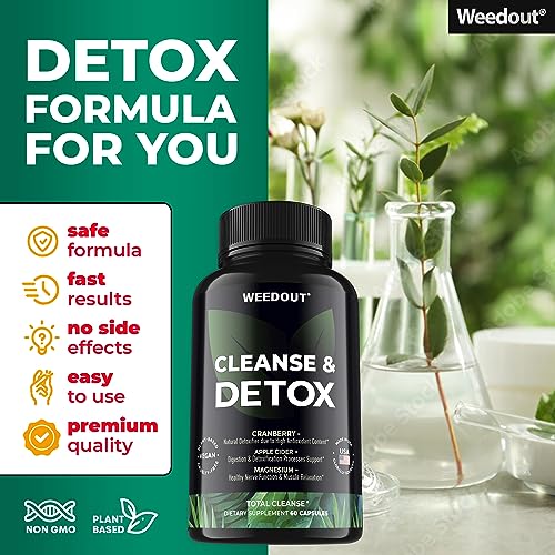 WEEDOUT Total Cleanse Detox Pills - Full Body Cleanser Detox - Fast Toxin Rid - Natural Liver Detox Cleanse & Repair - Urinary Tract Cleanse with Milk Thistle - Made in USA, 60 Capsules - Image 7