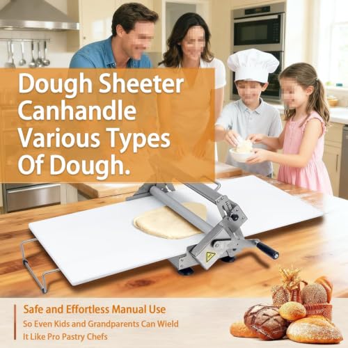 Laminadora de masa manual ajustable tipo 300 para panaderías 4