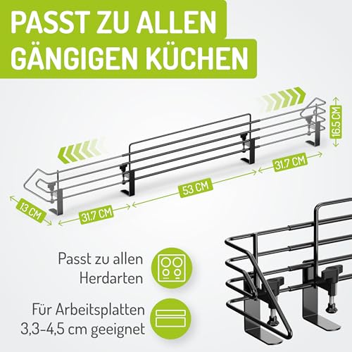 Herdschutzgitter Bomi Mowi ausziehbar 64-110 cm zur Klemmen ohne Bohren