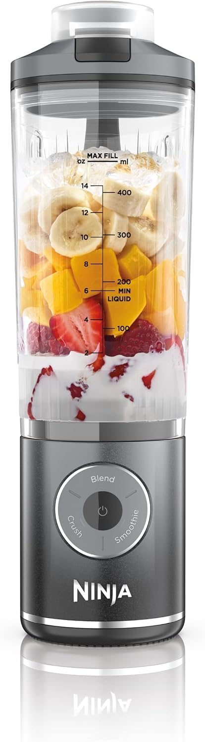Blast Max, Portable & Personal Blender + Twist & Go, Smoothie, Blend, Ice Crush, 3 Programs, Cordless, 22 oz removable Vessel, Dishwasher Safe, Leakproof, Grey, BC251GY(Amazon Exclusive)