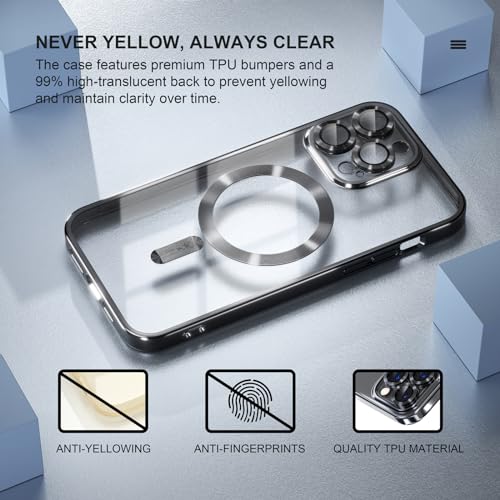 Image of Misea Magnetic for iPhone 14 Pro Case Compatible with MagSafe Black