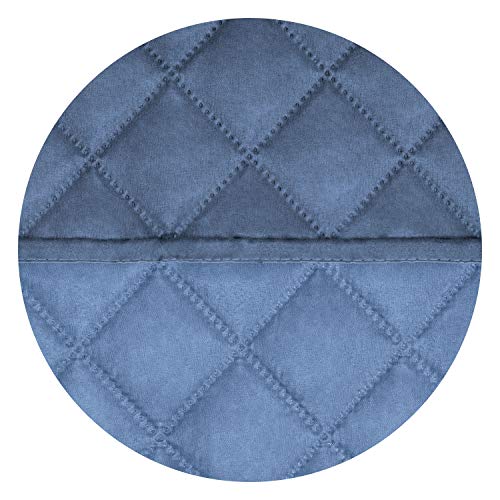 Image of PureFit Reversible Quilted Sofa Cover, Water Resistant Slipcover Furniture Protector, Washable Couch Cover with Non Slip and Elastic Straps for Kids, Dogs, Pets (Loveseat, Dark Blue /Light Blue)