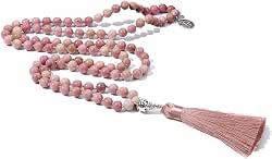 108 Mala Beads Necklace Semi-Precious Gem Stones Meditation Necklace 108