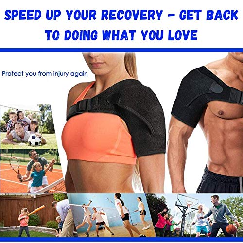 Shoulder Brace With Pressure Pad For Hot Or Cold Pack, Light, Breathable Neoprene, Shoulder Support And Stability For Rotator Cuff, Dislocated Ac Joint, Shoulder Pain, Adjustable Shoulder Compression #TOP3