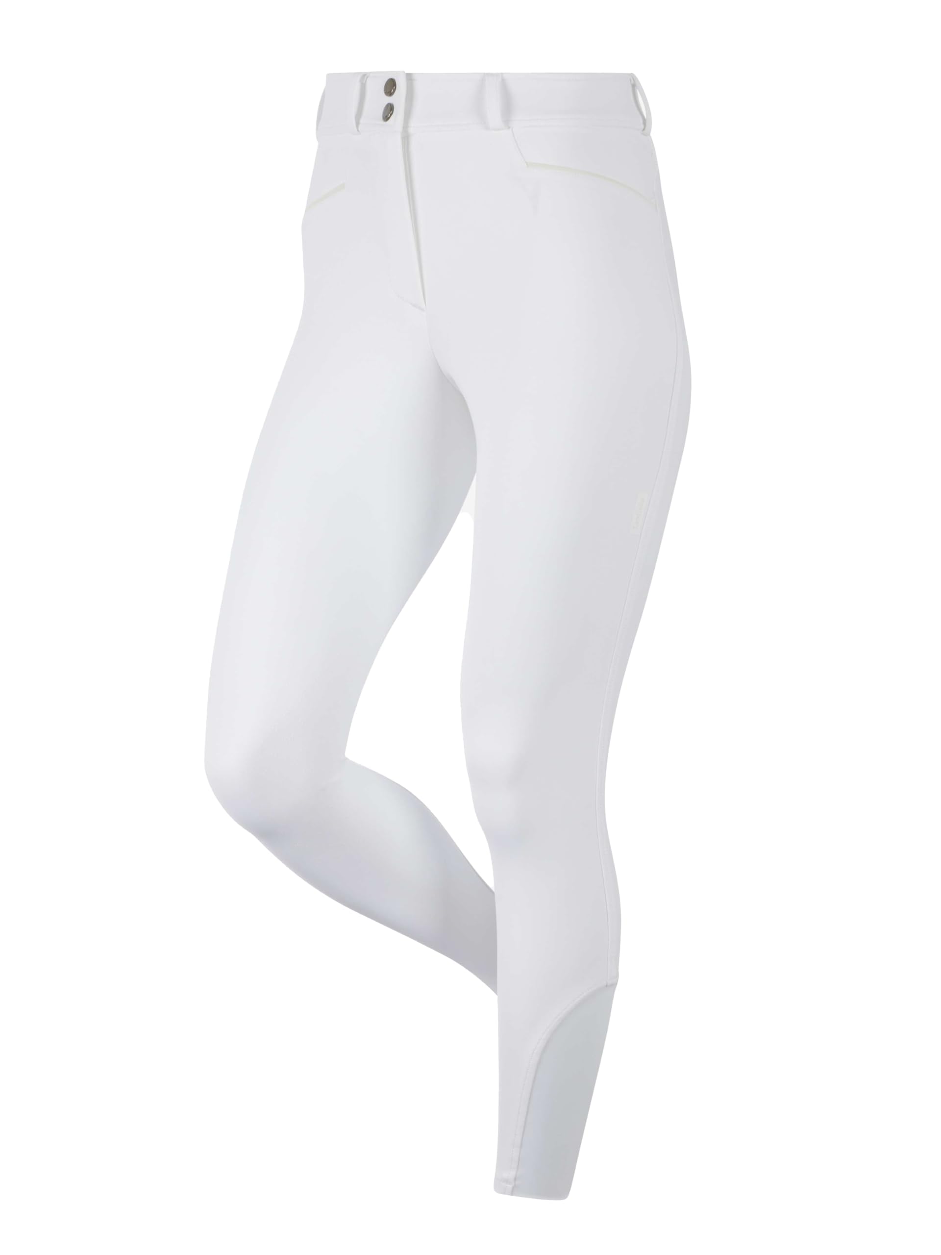 Lemieux Women's White Isabelle Knee Grip Breeches - Four Way Stretch - Belt Loops - Uk14