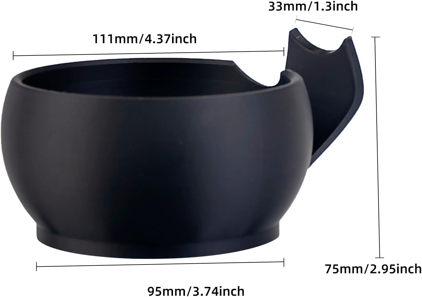 Grandslam Shaving Bowl with Ridges, Shaving Mug with Brush Stand, Shaving Soap Bowl for Shaving Cream and Soap, Durable & Holds Heat Longer, Rich & Thick Lather, Great for Traveling and Use at Home