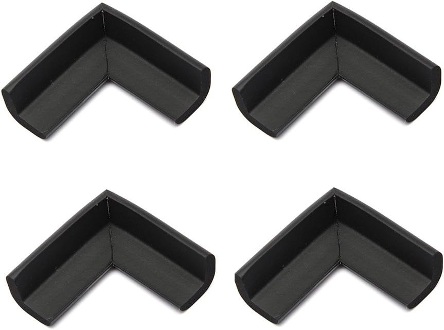 4pcs Desk Corner Guard Security Edge Cushion Protector for Baby Kid,Black