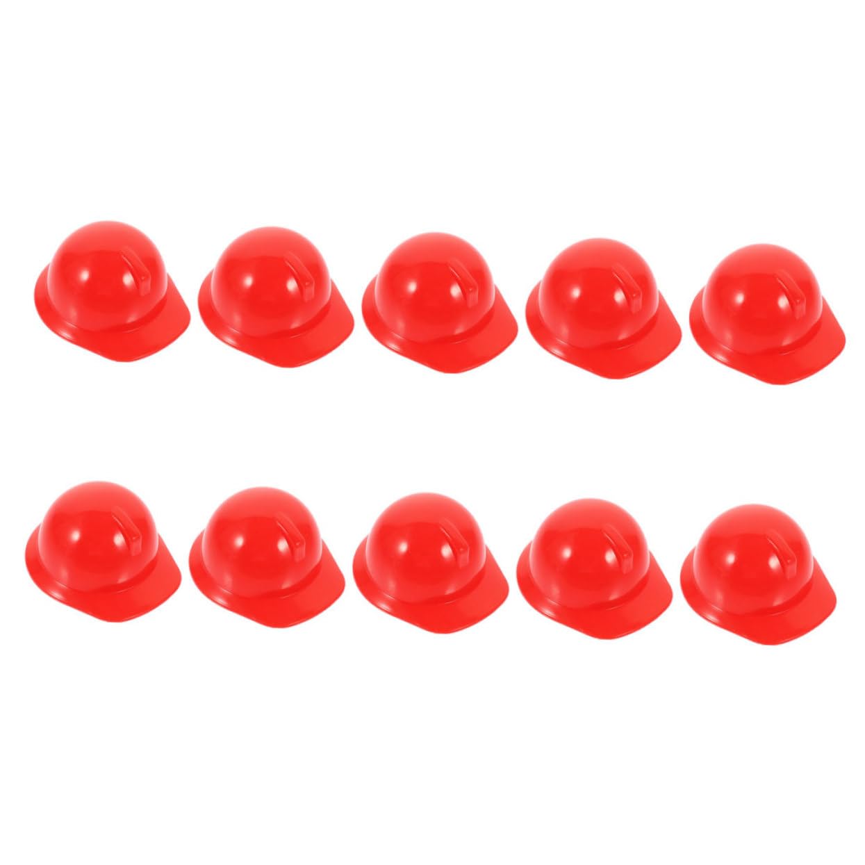 GARVALON 10Pcs Miniature Construction Hats for Dolls Plastic Safety Helmets for Party Decorations Creative Pet Accessories and Fun Role Play Activities