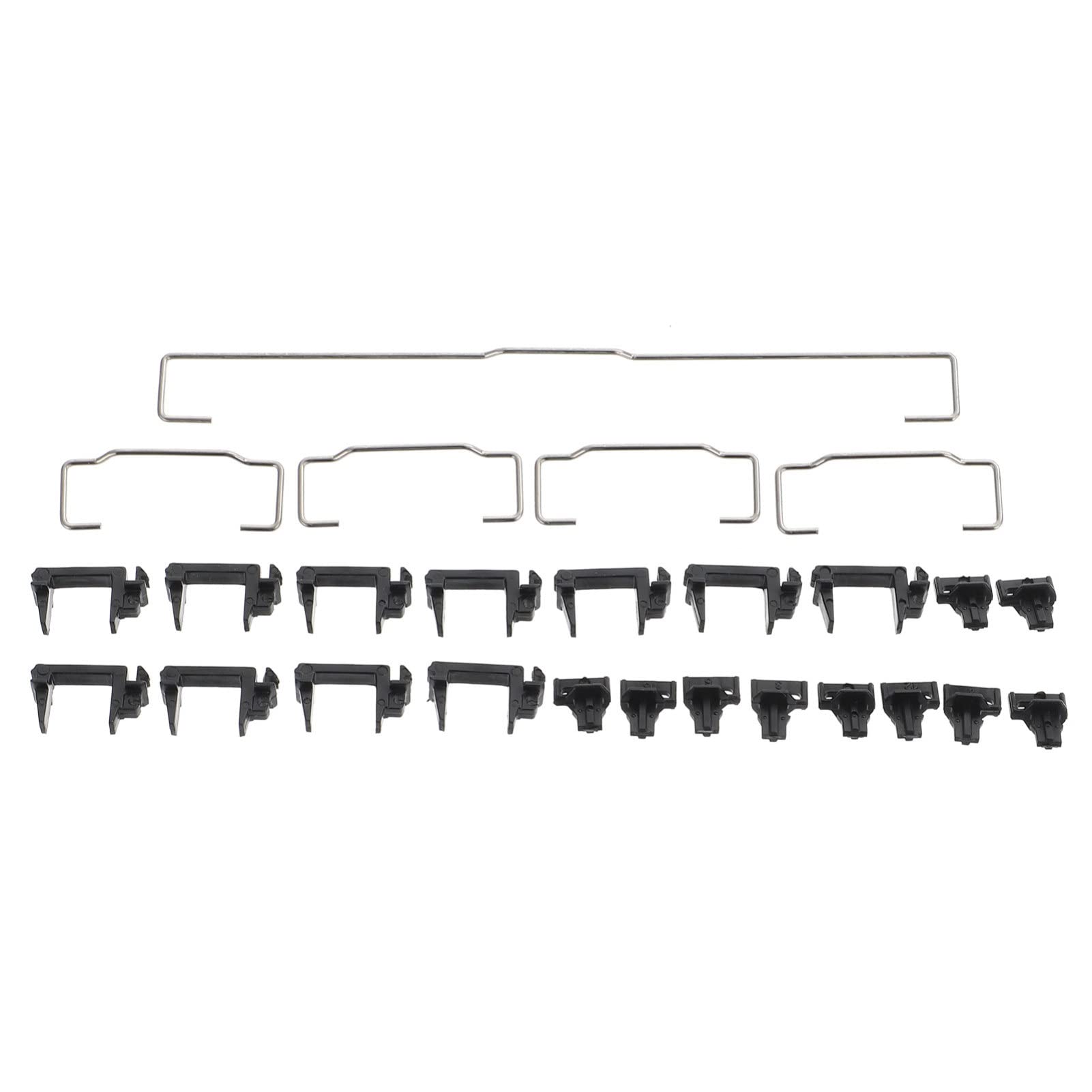 SOLUSTRE Pc Accessories Replacement Raised Wire Key Stabilizers Plate and Wire: Mechanical Keyboard Gold Plated Stabilizer Computer Key Insert Accessory Black Key Stabilizer Computer Keyboards
