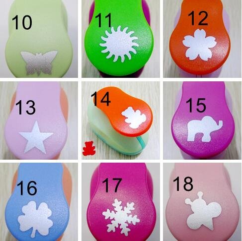 Since® Pack Of 3 Puncher Scrapbooking Punches Shaped Hole Punch Paper Cutter Scrapbook Embossing Machine Decorative Craft Punch Perforator 15Mm,Random Color And Design #TOP4