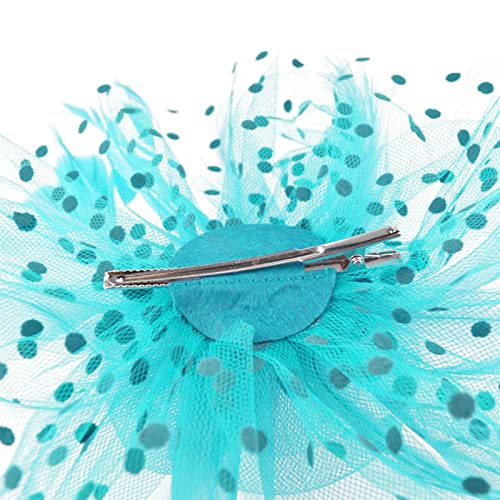 Image of DRESHOW Fascinators Hat Flower Mesh Ribbons Feathers on a Headband and a Clip Tea Party Headwear for Girls and Women