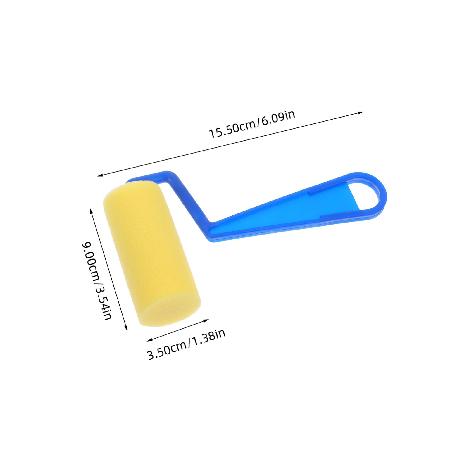 VOSAREA Paint Foam Roller Set - 4pcs Small Craft Sponge Rollers for Art Projects - Fun Painting Tools for for Early Educational Graffiti Activities Yellow