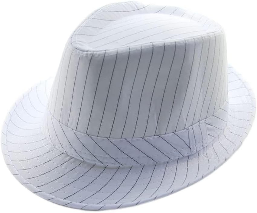 HBJWOV Hat Men's British Retro Striped Hat Outdoor Sunscreen Sun Protection Jazz Hat(D)