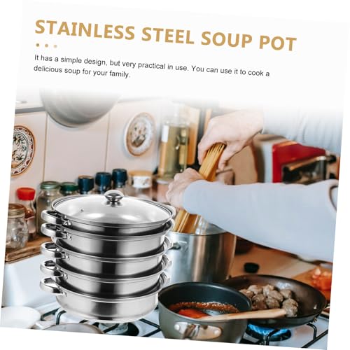 TOYANDONA Stainless Steel Steamer Pot Deep Multi-function Stockpot for Efficient Steaming Boiling and Simmering Space-saving Kitchen Accessory for Healthy Cooking - Image 6