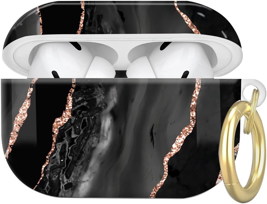 Miniatura 22 de Compatible con funda AirPod Pro de 2ª/1ª generación con llavero, funda protectora completa a prueba de golpes para auriculares inalámbricos Airpod